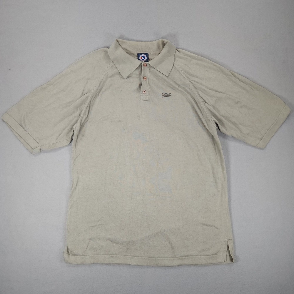 G‑Unit Polo Shirt Men's L Grey Heavyweight Cotton Hip Hop Baggy
